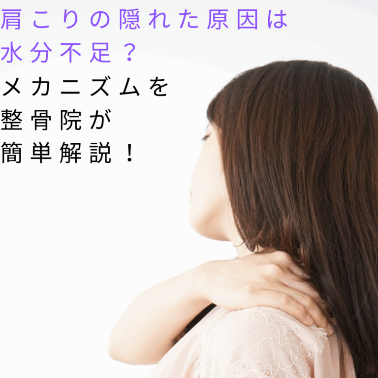 肩こりの隠れた原因は水分不足?メカニズムを整骨院が簡単解説!