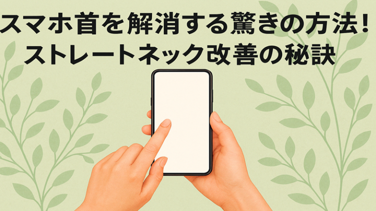 スマホ首を解消する驚きの方法!ストレートネック改善の秘訣