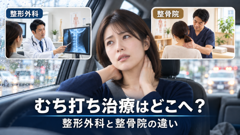 交通事故にあって整骨院にいくか考えている女性