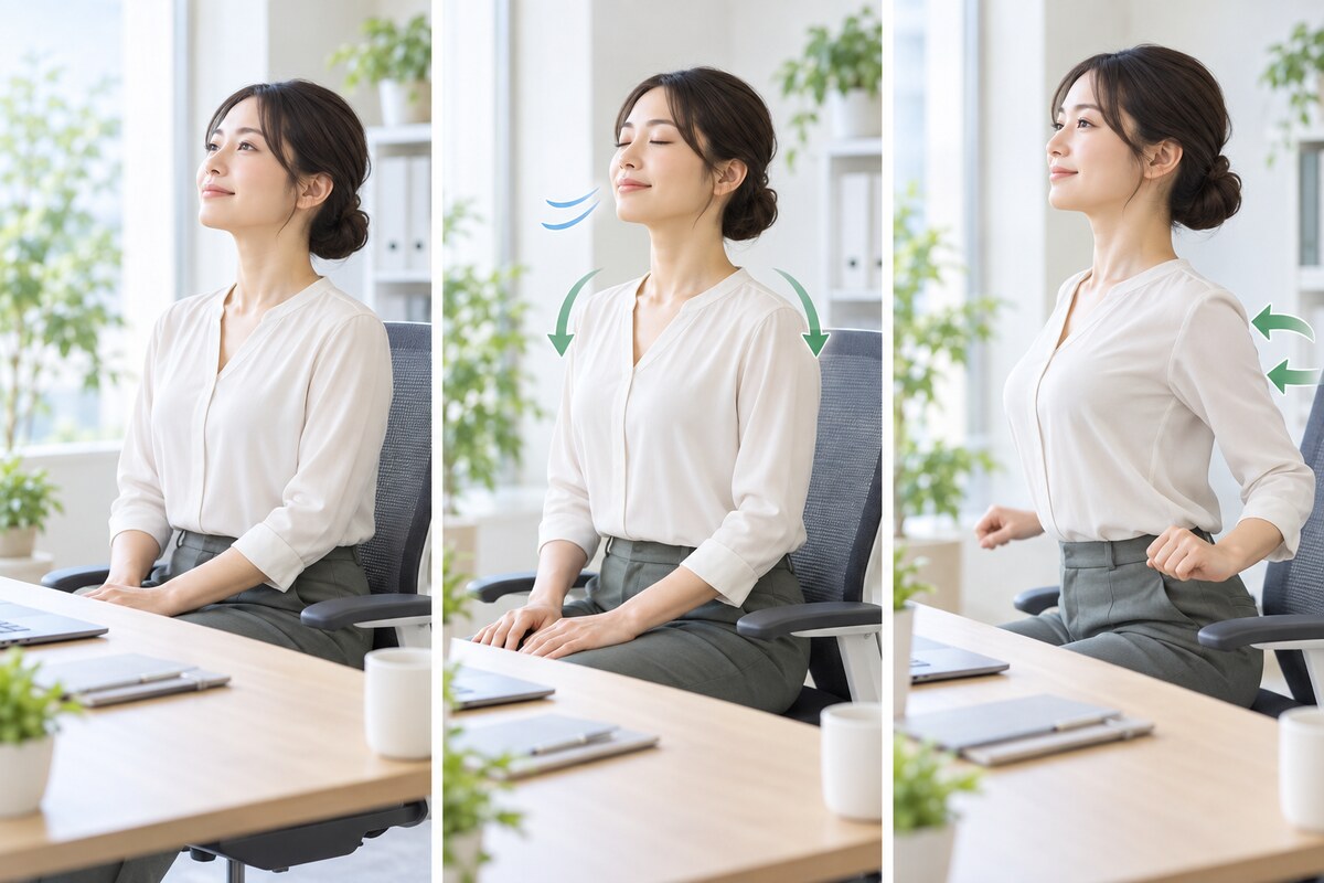 仕事中に行う3分リセットの3つの手順