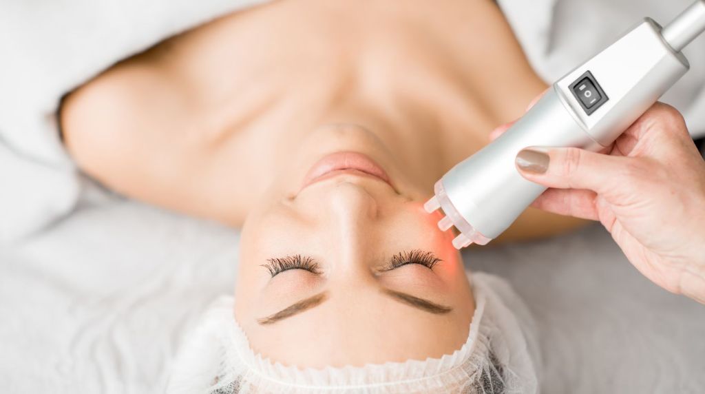 ポレーション＋LED施術画像