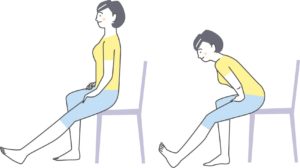 椅子で座った状態でできるストレッチ方法のイメージ画像