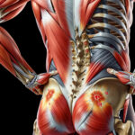 人体の背中部分の筋肉を表している画像です。