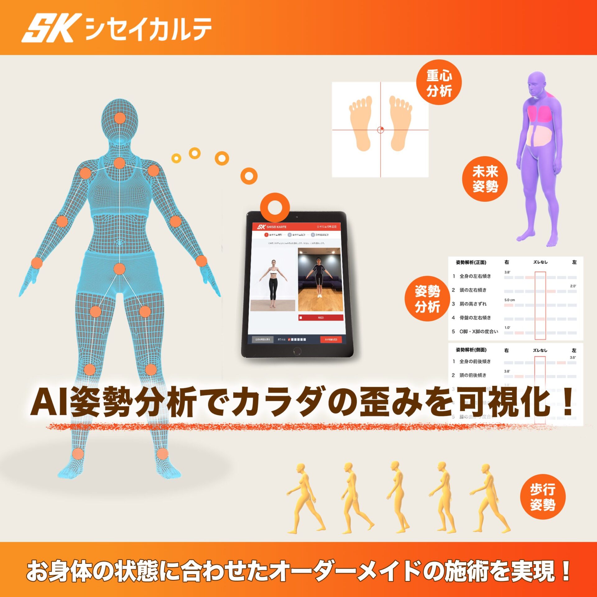 AI姿勢分析による科学的な姿勢評価