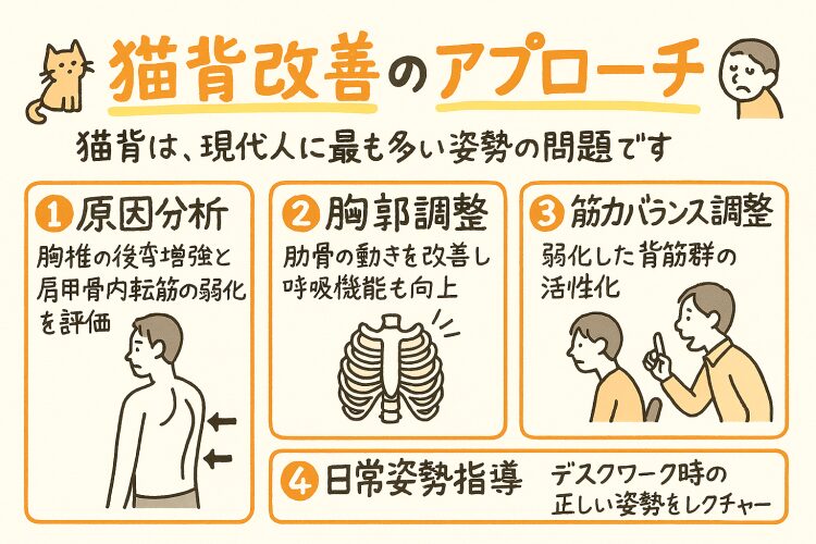 猫背改善のアプローチ
