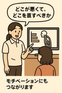 どこを改善すると良くなるか説明している画像