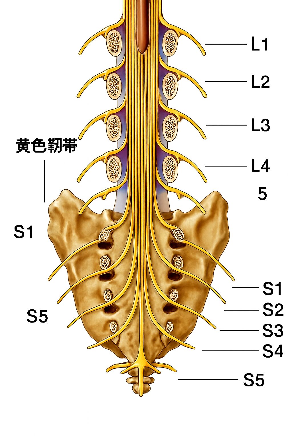脊椎と神経の詳細図