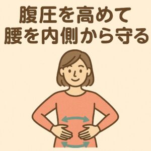 大和市　高座渋谷　整骨院　腹圧を高めて腰を内側から守る　イメージ画像