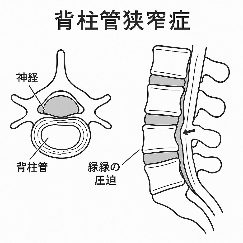 脊柱管狭窄症の解剖図