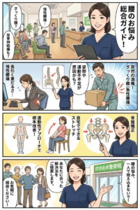 腰のお悩み総合ガイドを漫画で解説