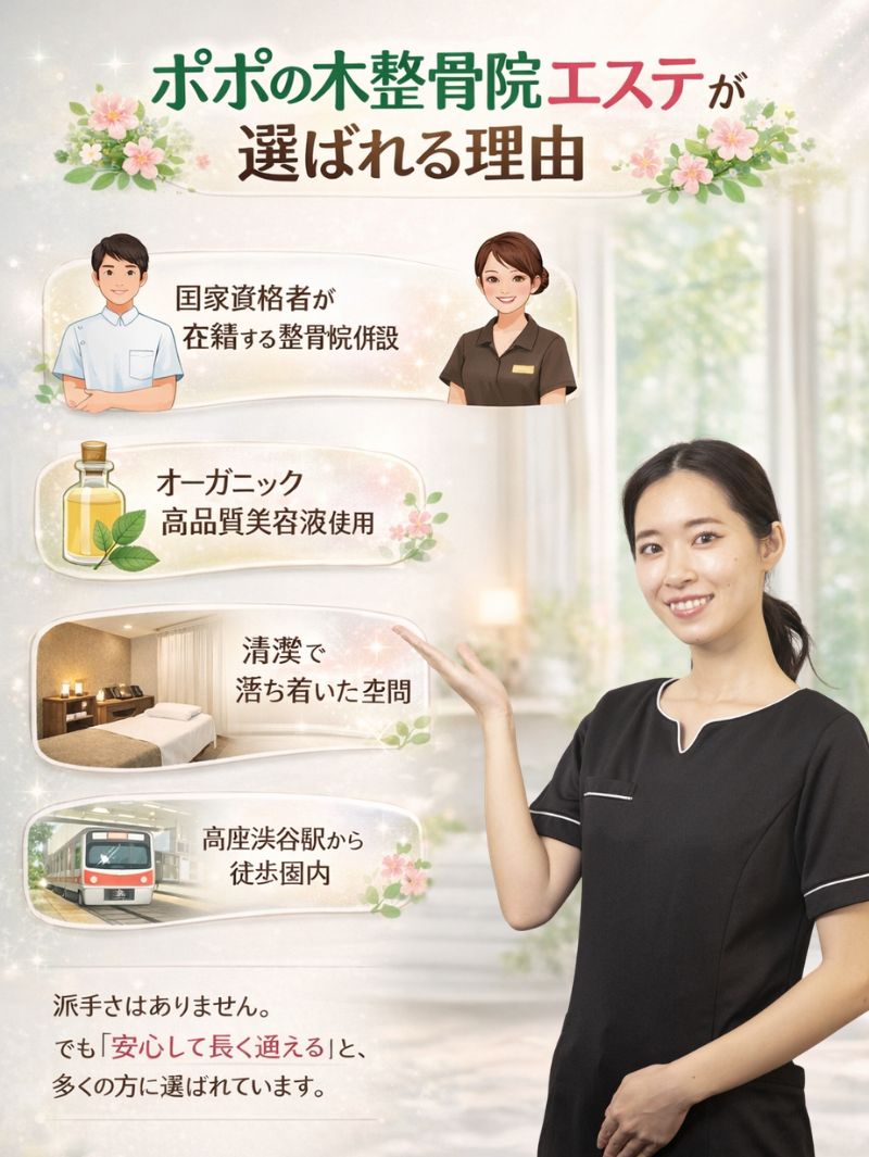 ポポの木整骨院エステが選ばれる理由