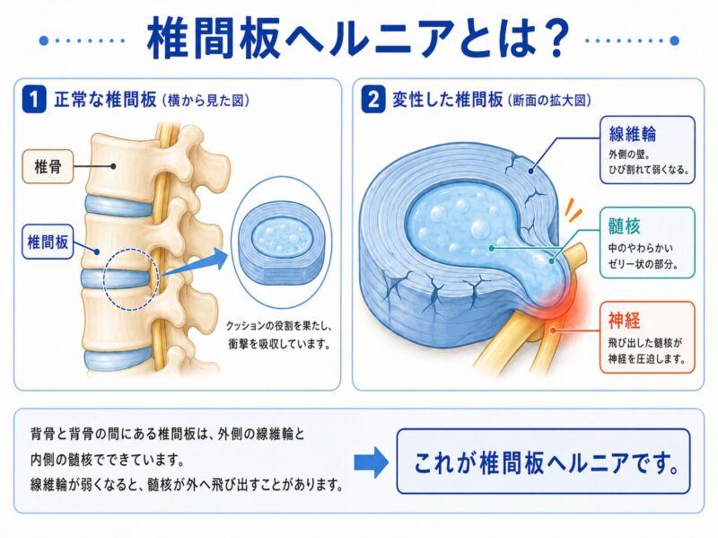ヘルニアがとびだした画像