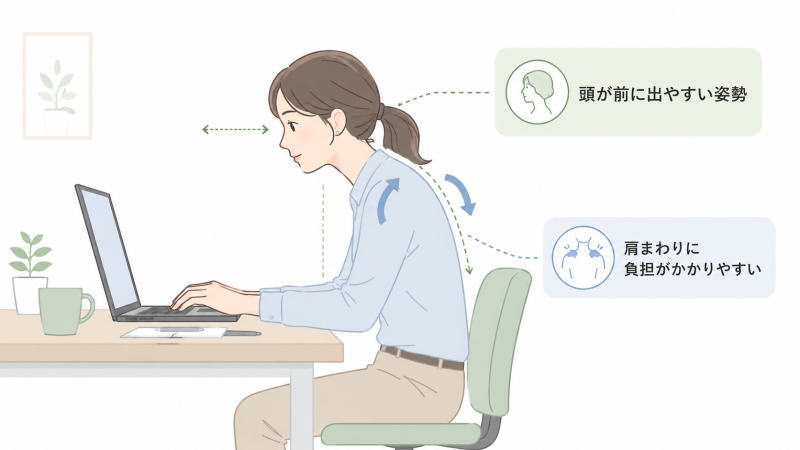 デスクワークやスマホで肩がこる