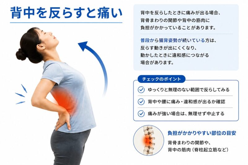 背中を反らすと痛い